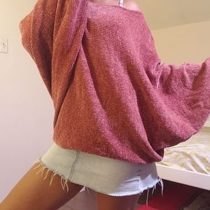 soft pink oversized sweater medium/large knit